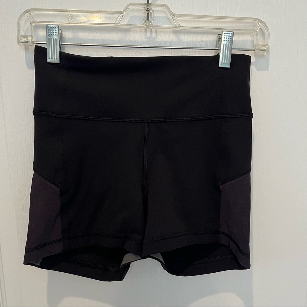 Lululemon Athletica Black Bike Shorts High Waist Performance